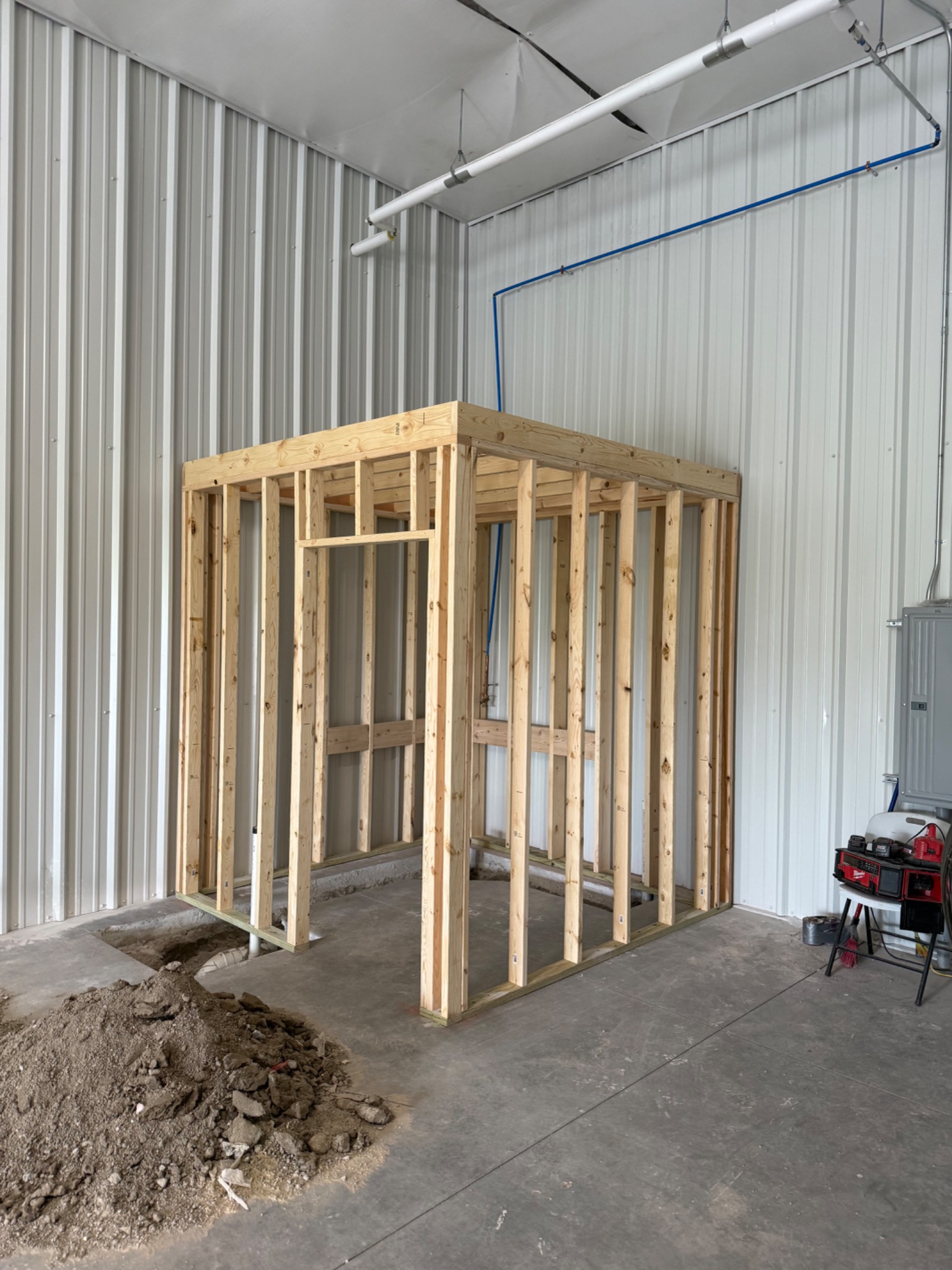 Commercial framing progress